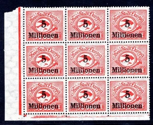 DANZIG 1923 180FI ** MNH FLAWLESS variety PLATE ERROR (M4879 - Picture 1 of 2