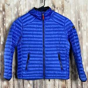 Bogner FIRE + ICE JURIS 2 Blue Down Puffer Jacket 600 White Daunen Kapuze Herren 44 - Bild 1 von 19