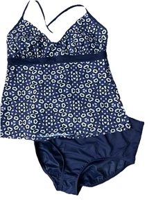 Lands End Tankini Slip Unterteile Set dunkelblau Gr. 14 2 Stück Strand Schwimmen - Bild 1 von 12