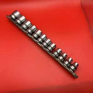 SNAP-ON FSM81-FSM191 8-19mm 12 Piece 3/8" Drive 6-Point Shallow Socket SET USA - Picture 1 of 14