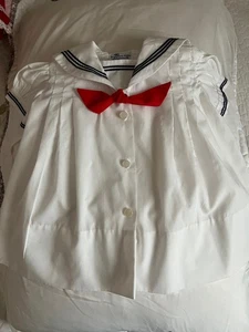 Girl's vintage sailor-style dress - Picture 1 of 1