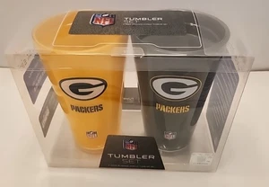 Green Bay Packers 2-20 oz Acrylic Tumbler Set - Picture 1 of 8