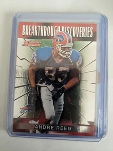 🏆 2000 Bowman Breakthrough Discoveries ANDRE REED #BD7 BUFFALO BILLS - Bild 1 von 2