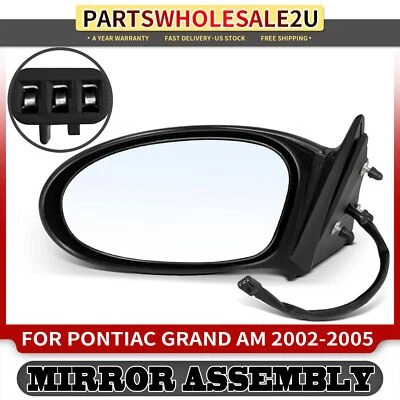 Espejo retrovisor eléctrico lateral izquierdo negro para Pontiac Grand Am 2002 2003 2004 2005 Foto 1 de 4