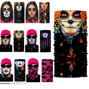 Women Face Scarf Sun Headwear Neck Gaiter Tube Balaclava Outdoor Fishing Cycling - Picture 1 of 27