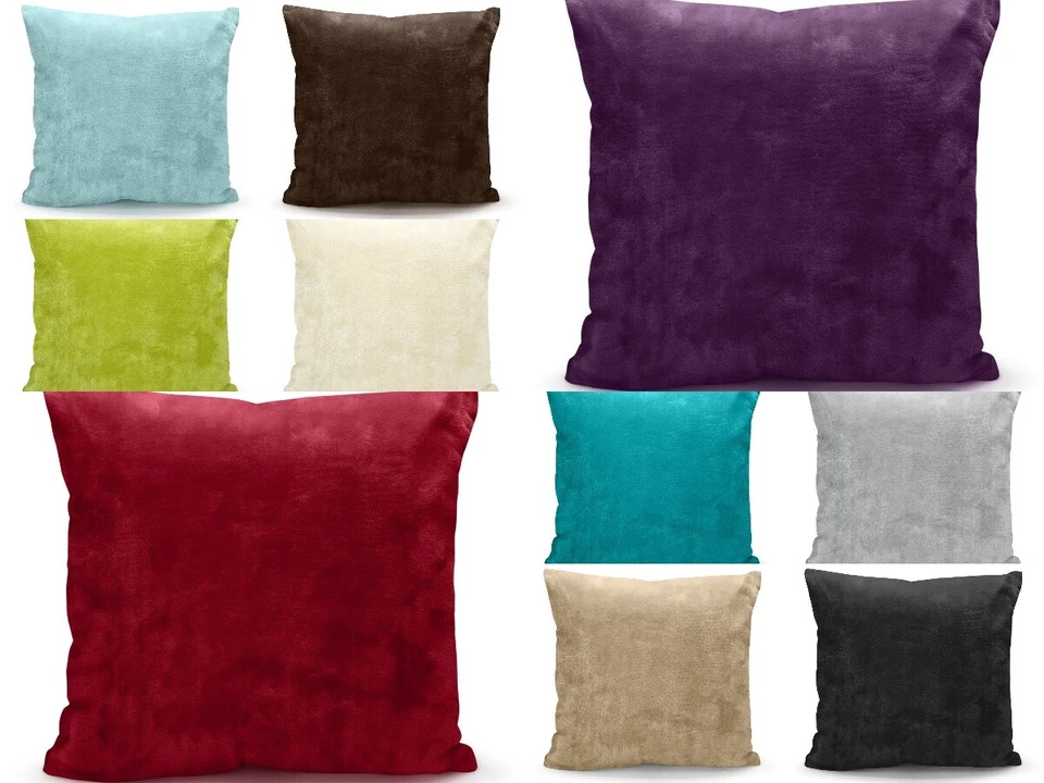 Extra Soft Teddy Bear Faux Fur Fleece Cushion Covers 43x43cm / 17x17" - Image 1 of 1