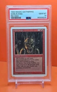 🔴🔴🔴 1994 Magic the Gathering GOBLIN KING Revised 3RD EDITION PSA 10 💎MINT  - Picture 1 of 2
