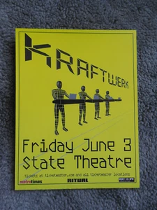 Espectáculo original Kraftwerk Flyer State Theatre Detroit 2005 - Imagen 1 de 2