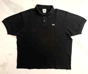 Lacoste Polo Men's Black Short Sleeve Shirt Size 7 XL Cotton - Picture 1 of 5
