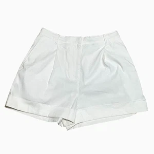 RAG & BONE Sz 8 White Ivy Linen Blend Shorts 3" Old Money Quiet Luxury Chic - Picture 1 of 8