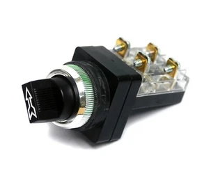 1 pieza Interruptor Rotary Select TSS-251 φ25 mm 1a1b Sin Lámpara Negro 6A 250VAC Tend ON-ON-ON - Imagen 1 de 4