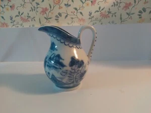 Mottahedeh Vista Alegre Blue Canton Pitcher 6 Oz 4" - Picture 1 of 12