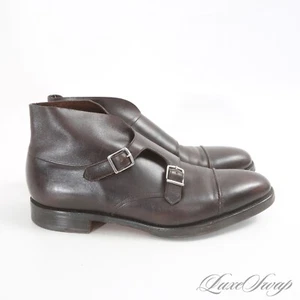 #1 ABBIGLIAMENTO UOMO John Lobb Made in England Guglielmo II doppio cinturino stivali scarpe 8 - Foto 1 di 9