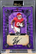 Eric Gray SSP#1/4 2023 Wild Card 5 Card Draw PURPLE RC AUTO NY GIANTS