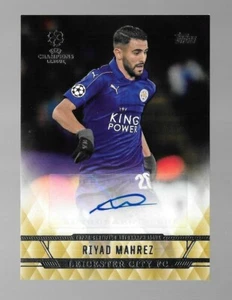 2016 / 2017 Topps Champions League Showcase Riyad Mahrez Gold RC Rookie Auto /99 - Picture 1 of 3