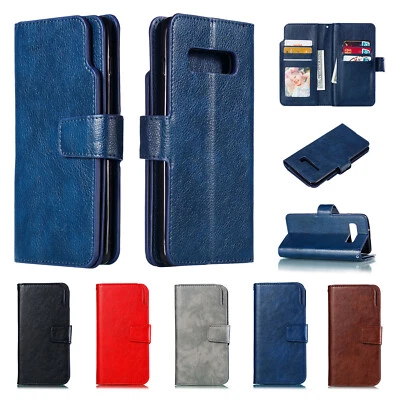 Funda magnética abatible billetera de cuero para teléfono Samsung A10e A20 A30 A50 A21s Foto 1 de 4