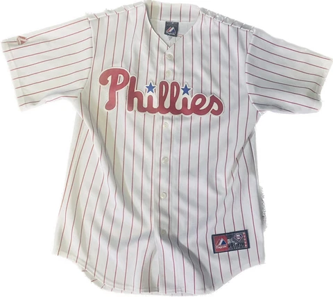 Chase Utley Philadelphia Phillies Home 6700 Majestic Jersey Men M Cover