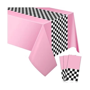 Car Birthday Party Supplies Racing Party Decorations 50s party Tablecloth Rac... - Picture 1 of 7