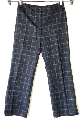 Pantalones de vestir Harold’s para mujer 6 grises plateados ventana mezcla de lana carrera recta Foto 1 de 4