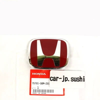 HONDA Genuine INTEGRA 3D ACURA 02-06 RSX Rear Red H Emblem Badge 75701-S6M-Z01 - Image 1 of 4