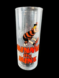 Vintage 1989 Beano Classics Minnie The Minx Glass Tumbler Highball Drinkware - Picture 1 of 8