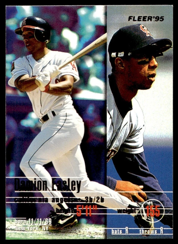 1995 Fleer Damion Easley California Angels #222 - Image 1 of 2