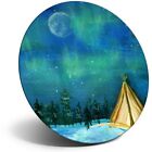 Toller Kühlschrankmagnet - Aurora Borealis Zelt Camping Schnee #44168
