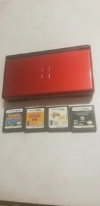 Nintendo DS lite red Complete with 4 Games used - Picture 1 of 9