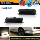 Smoked LED White Front Fender Side Marker Lights For 81-88 Chevy Monte Carlo SS