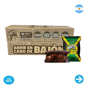 Rasta - Alfajor Chocolate Negro x 18 Units - 1 BOX - Picture 1 of 2