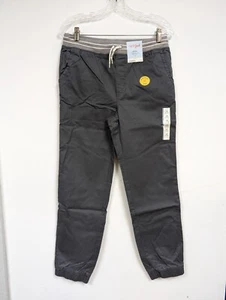 Boy's Cat and Jack Joggers Pants Gray Size 18 Drawstring Reinforced Knee - Picture 1 of 9