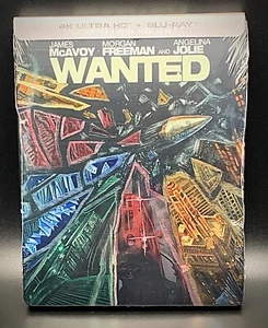 WANTED (2008) SHOUT! FACTORY EXCLUSIVE 4K UHD BLURAY STEELBOOK *NEW & SEALED* - Foto 1 di 12