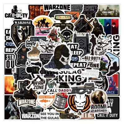 Mix 10/50 PCs Call of Duty Game Luggage Notebook Laptop Car Sticker No Duplicate