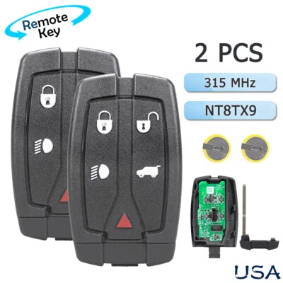 2 Para Land Rover LR2 2008 2009 2010 2011 2012 Llavero Coche Sin Llave Mando a Distancia NT8-TX9 Foto 1 de 4