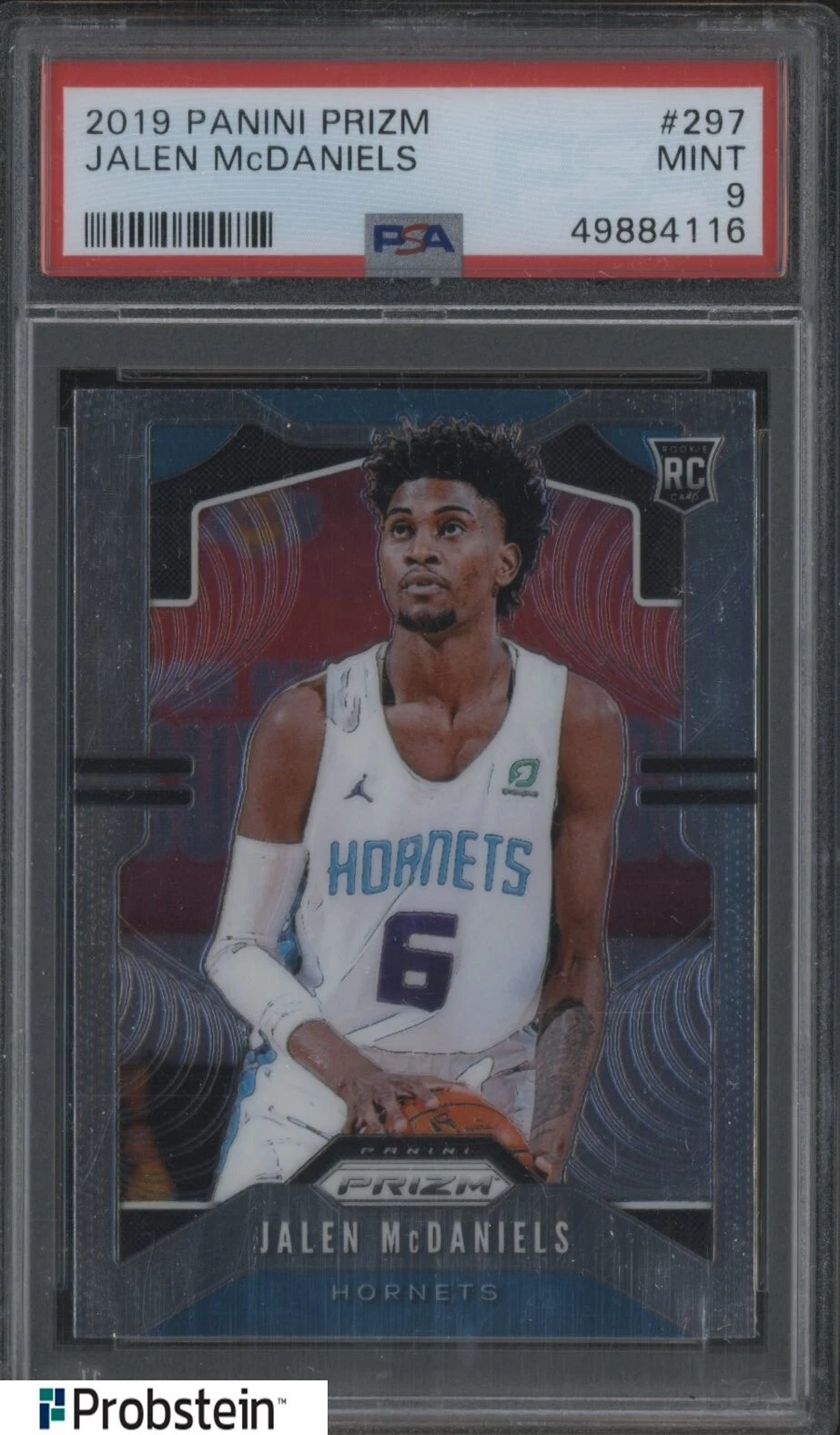 2019-20 Panini Prizm #297 Jalen McDaniels Hornets RC Rookie PSA 9 MINT
