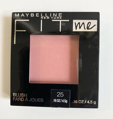 Maybelline New York Fit Me Blush, Pink Rose # 25 0.16 Oz. NEW! - Image 1 of 2