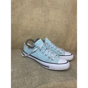 Converse All Star niedrige Turnschuhe Damengröße 8 hellblau Freizeitschuhe - Bild 1 von 9