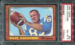 1966 Topps #82 Dave Kocourek PSA 8 Miami Dolphins University of Wisconsin - Bild 1 von 1