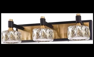 3-Light Modern Crystal Vanity Light Over Mirror Bath Wall Lighting Fixtures - Picture 1 of 10