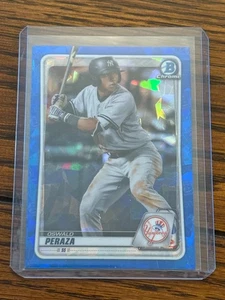 Oswaldo Peraza 2020 Bowman Chrome Draft Sapphire #27 Yankees - Picture 1 of 2