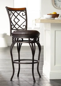 Hartley Bronze Swivel Bar Stool 30" High Traditional for Kitchen Counter Island - Picture 1 of 9