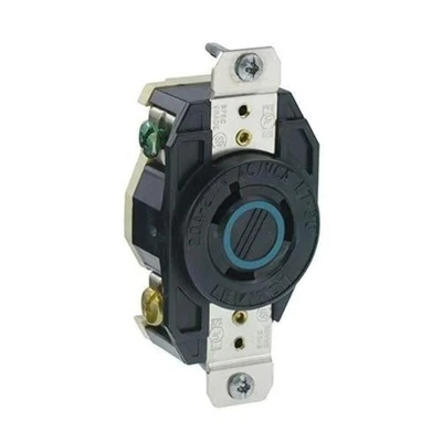 Leviton 2330 NEMA L7-20R Single Locking Receptacle 20A, 277V, 2P, 3W - Image 1 of 3