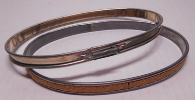 Vintage OVAL Metal Spring Tension Cork Lined Embroidery Hoop 6" - Image 1 of 4