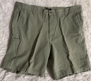Dockers Shorts Men's 42W Light Green Flat Front Relaxed Fit Chino 100% Cotton - Picture 1 of 12