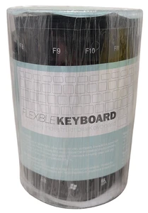 Brand New Oxsubor Flexible Virtually Indestructible UK Keyboard Black USB & PS2 - Picture 1 of 1