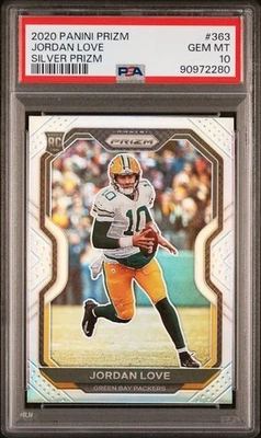 Jordan Love PSA 10 2020 Panini Prizm Silver Prizm #363 Packers Foto 1 de 2