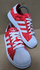 ZAPATILLAS ADIDAS SUPERSTAR TALLA UK 5 ROJAS Y BLANCAS RARAS 2014 EXCELENTE ESTADO  - Imagen 1 de 10