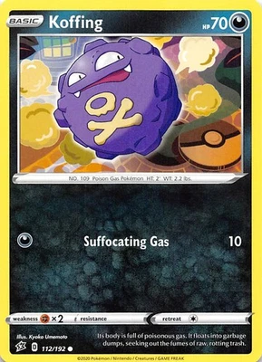 Koffing 112/192 SWSH02: Rebel Clash Pokemon 004876 - Image 1 of 2