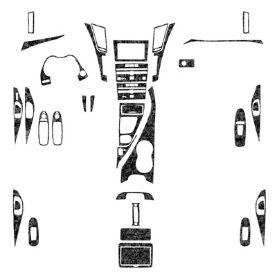 Kits completos de 50 piezas de molduras interiores de fibra de carbono forjada para Infiniti Q50 Q60 2014-2020 Foto 1 de 3