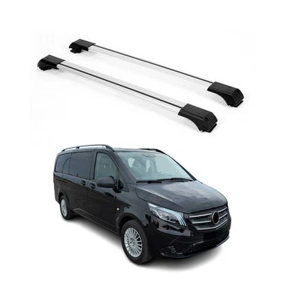 For Mercedes-Benz Metris 16-23 OMAC USA Gray Raised Roof Rails Cross Bars Foto 1 de 4